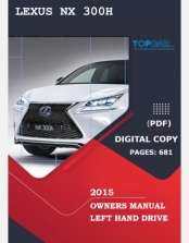 2015 LEXUS NX 300H OWNERS MANUAL